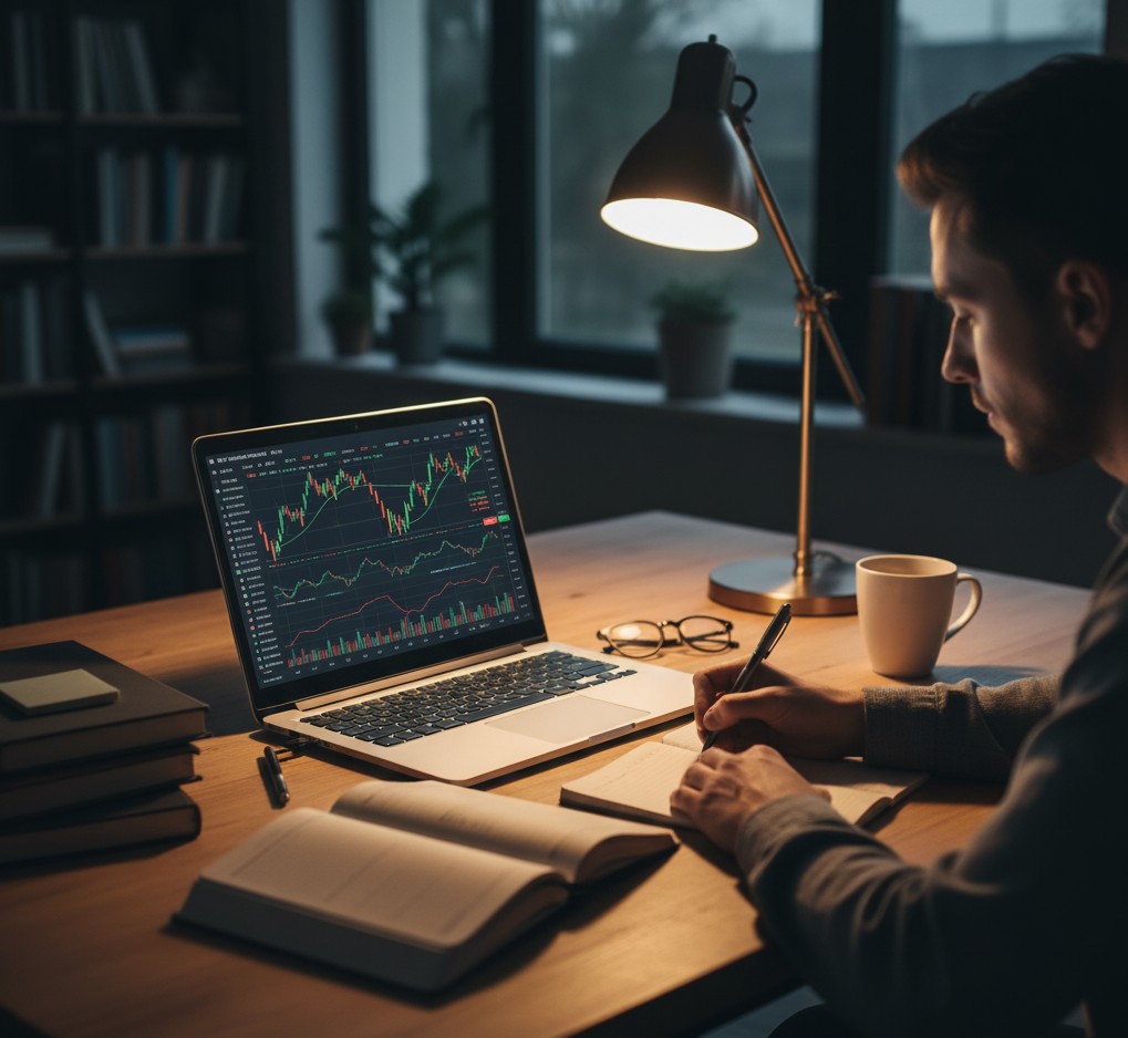 Людина інвестує в акції та ETF через Wealthsimple